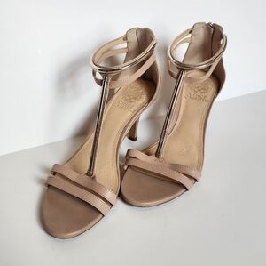 Vince Camuto Tan Strappy Heels